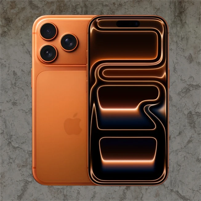 "Apple Iphone 17 Pro na sua cor Laranja-Cósmico oficial"